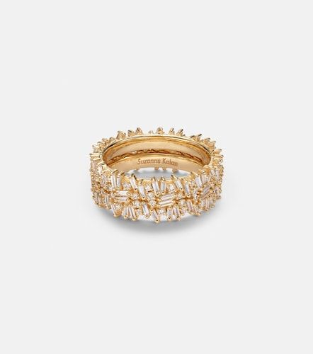 Anneaux de superposition Icon Midi en or 18 ct et diamants - Suzanne Kalan - Modalova