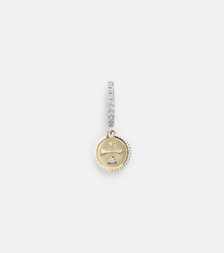 Boucle d'oreille unique Dream Mini en or jaune et blanc 18 ct et diamants - FoundRae - Modalova