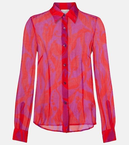 Chemise en soie à imprimé nuageux - Dries Van Noten - Modalova