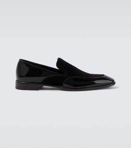 Mocassins Yaki en cuir verni et daim - Christian Louboutin - Modalova