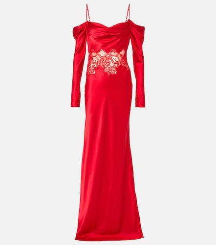 Robe longue Rubia en satin de soie - Rebecca Vallance - Modalova