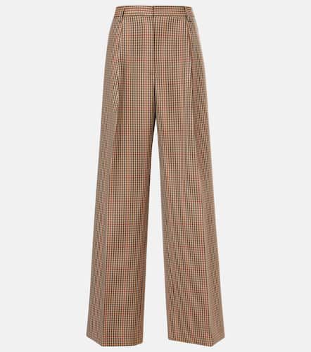 Pantalon ample en laine à carreaux - Dries Van Noten - Modalova