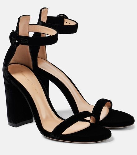 Sandales Gaeta 95 en velours - Gianvito Rossi - Modalova