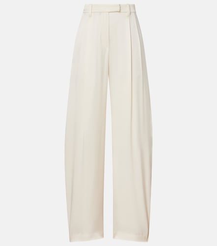 Pantalon droit à taille mi-haute en soie - Brunello Cucinelli - Modalova