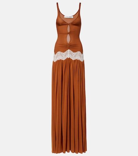 Robe longue à finitions en dentelle - Christopher Esber - Modalova