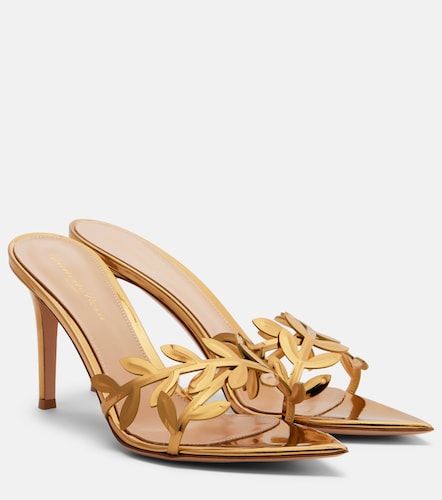 Mules Flavia en cuir métallisé - Gianvito Rossi - Modalova