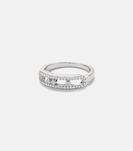 Bague Baby Move en or blanc 18 ct et diamants - Messika - Modalova