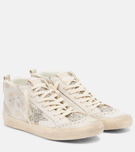 Baskets Mid Star en daim à paillettes - Golden Goose - Modalova