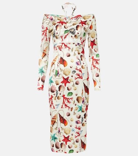 Robe midi Capri en soie mélangée imprimée - Dolce&Gabbana - Modalova