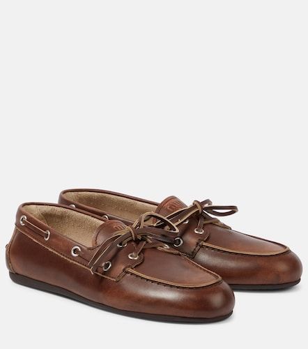 Miu Miu Chaussures bateau en cuir - Miu Miu - Modalova
