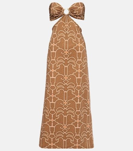 Robe longue imprimée à découpes - Johanna Ortiz - Modalova