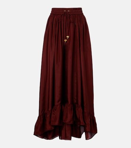 Jupe longue asymétrique Aster en soie - Zimmermann - Modalova