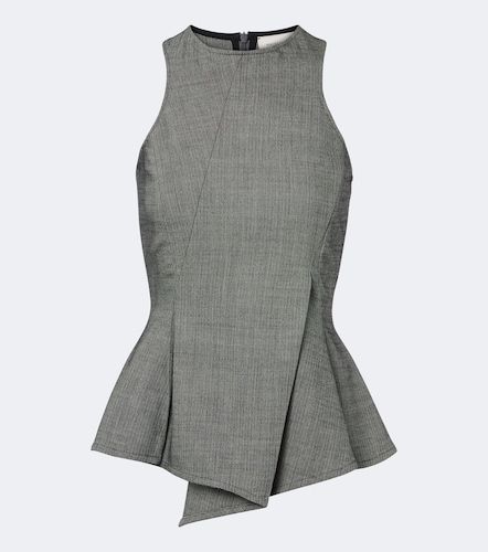 Top péplum en laine mélangée à chevrons - Magda Butrym - Modalova