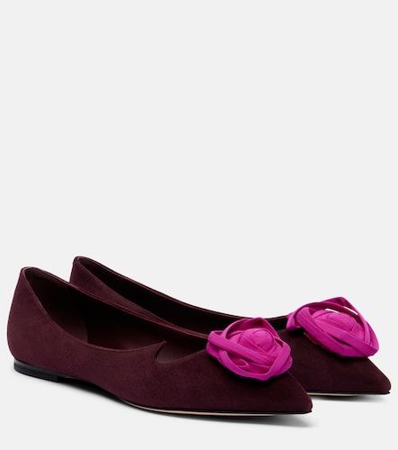 Ballerines Rose Vivier en daim à appliqués floraux - Roger Vivier - Modalova