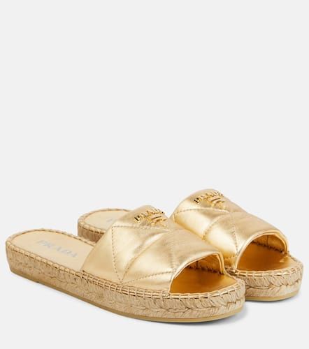 Prada Mules en cuir métallisé - Prada - Modalova