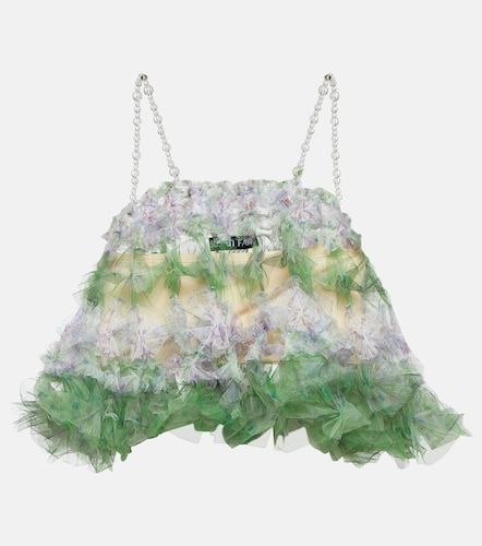 Crop top en tulle à ornements - Susan Fang - Modalova