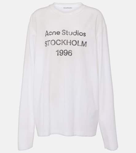 T-shirt oversize en coton mlang  logo - Acne Studios - Modalova