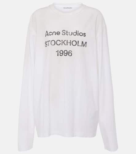T-shirt oversize en coton mélangé à logo - Acne Studios - Modalova