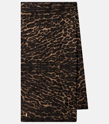 Écharpe en soie et cachemire à motif léopard - Saint Laurent - Modalova