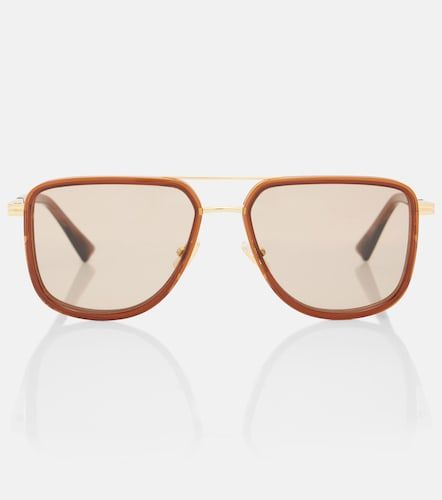 Lunettes de soleil aviateur Metal Combi - Bottega Veneta - Modalova