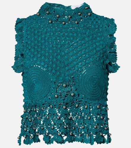 Top en crochet de coton à ornements - Rabanne - Modalova
