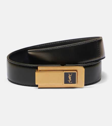 Ceinture Monogram en cuir - Saint Laurent - Modalova