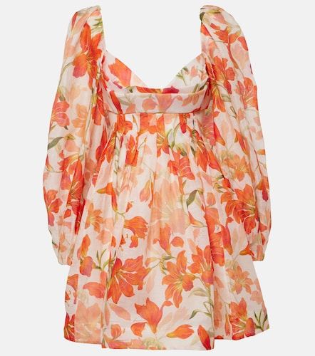 Robe Tranquillity en lin et soie à motif floral - Zimmermann - Modalova