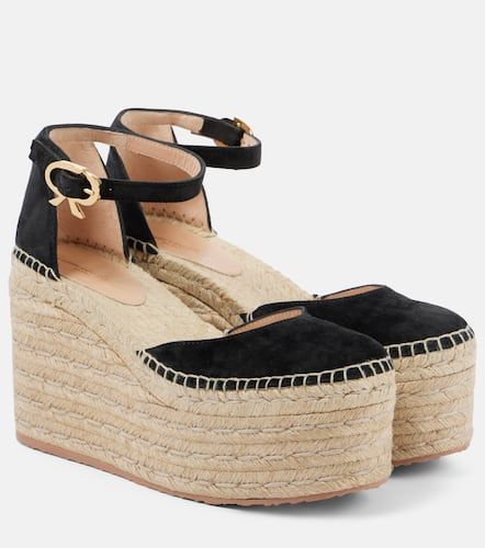 Espadrilles compensées en daim - Gianvito Rossi - Modalova