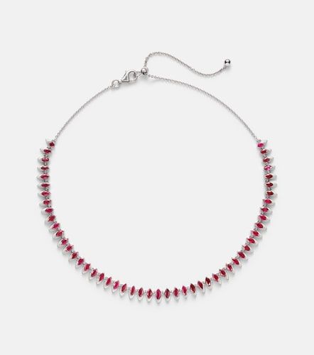 Choker en or blanc 18 ct et rubis - Kamyen - Modalova