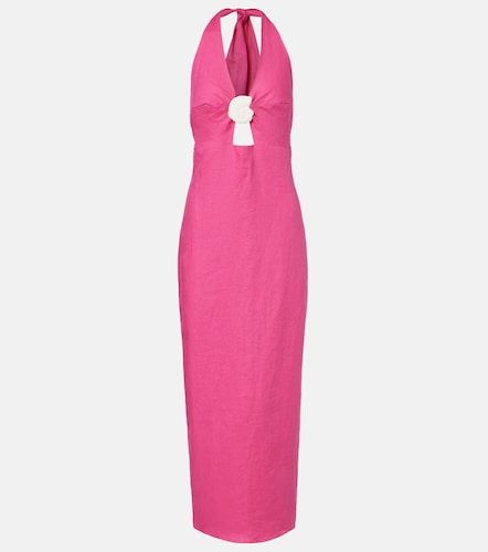 Robe midi Orly en lin à découpes - Cala de la Cruz - Modalova