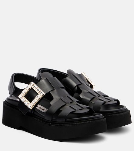 Sandales compensées Viv' Rangers en cuir - Roger Vivier - Modalova