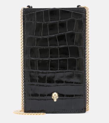 Porte-cartes Skull en cuir embossé - Alexander McQueen - Modalova