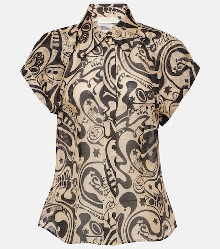 Blouse Matchmaker imprimée en lin et soie - Zimmermann - Modalova