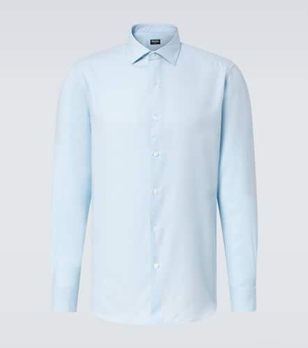 Zegna Chemise en coton et cachemire - Zegna - Modalova