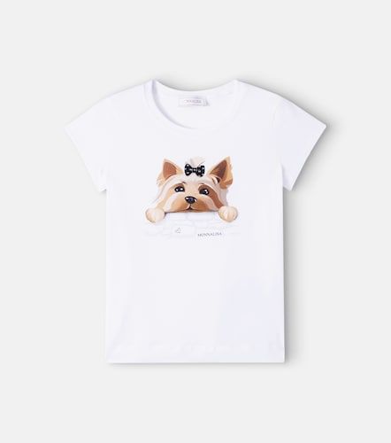 T-shirt imprimé en coton mélangé - Monnalisa - Modalova