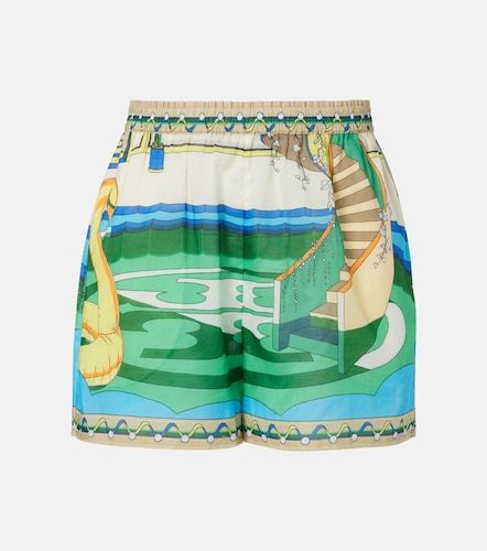 Short Camp en coton à imprimé - Tory Burch - Modalova