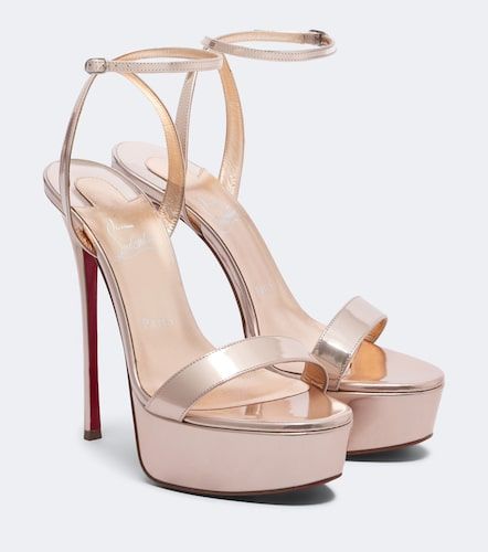 Sandales Loubi Queen Alta à plateau en cuir - Christian Louboutin - Modalova