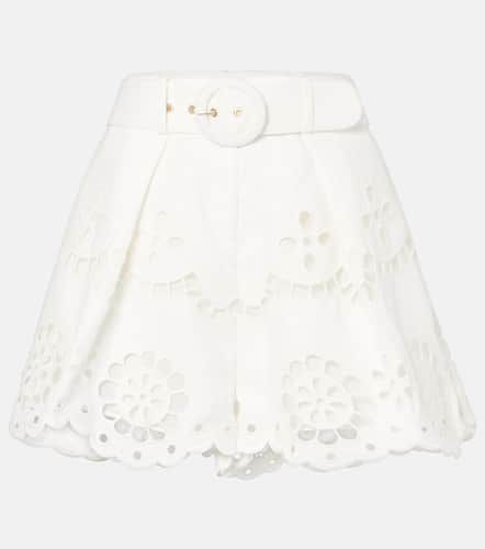 Zimmermann Short Pop brodé en lin - Zimmermann - Modalova