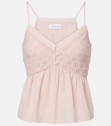 Velvet Top Aliah brodé en coton - Velvet - Modalova