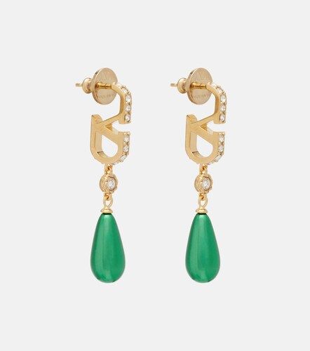 Boucles d'oreilles VLogo à cristaux Swarovski® - Valentino - Modalova