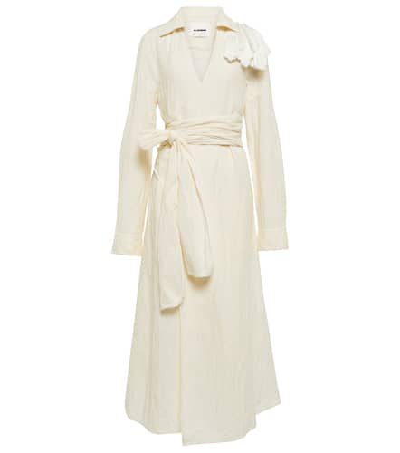 Robe portefeuille en lin et coton - Jil Sander - Modalova