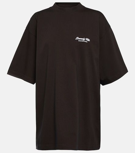 T-shirt en jersey de coton imprimé - Balenciaga - Modalova