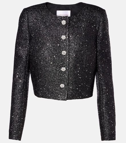 Veste raccourcie en tweed à sequins - Carolina Herrera - Modalova
