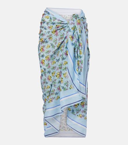 Paréo en coton à fleurs - Dolce&Gabbana - Modalova