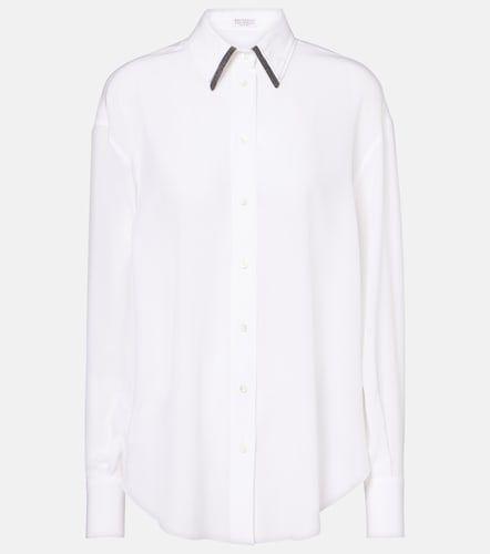 Chemise Monili en satin de soie - Brunello Cucinelli - Modalova