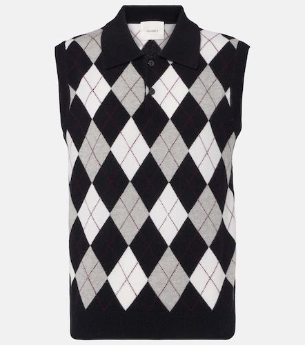 Pull sans manches Anwen en cachemire à motif argyle - Lisa Yang - Modalova