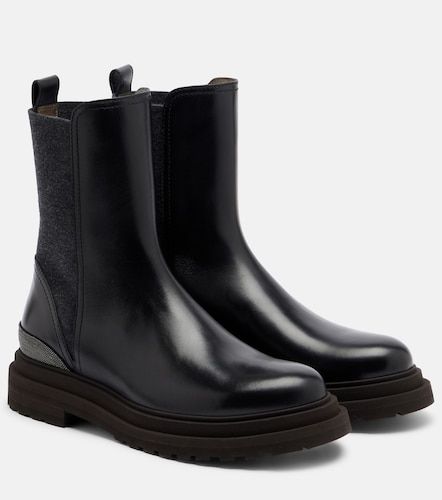 Bottines chelsea Monili en cuir - Brunello Cucinelli - Modalova