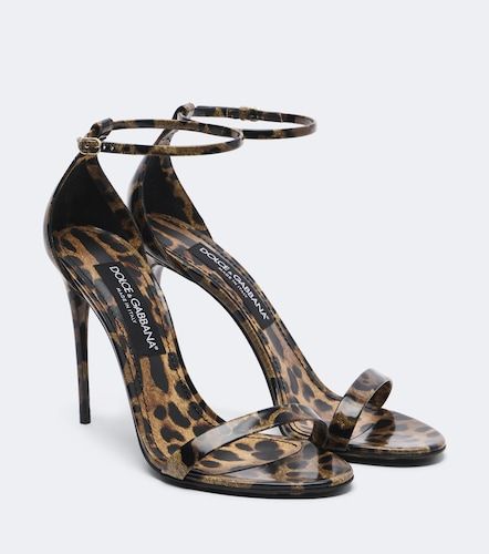 X Kim – Sandales en cuir à motif léopard - Dolce&Gabbana - Modalova