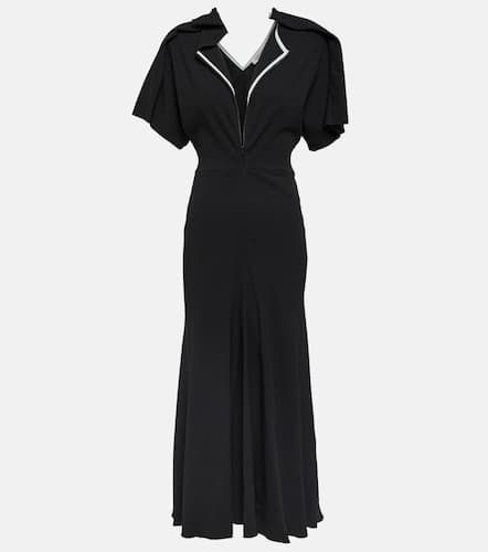 Robe longue en crêpe de laine mélangée - Victoria Beckham - Modalova