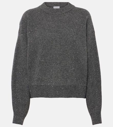 Pull en laine et cachemire mélangés à sequins - Brunello Cucinelli - Modalova